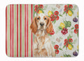 Orange Belton English Setter Vegetables Memory Foam Kitchen Mat Machine Washable Anti-Fatigue Cushion Comfort Bath or Kitchen Rug