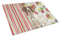 German Shorthaired Pointer Vegetables Cutting Board Tempered Glass Kitchen Cutting Surface, Heat Resistant Chopping, Non-Slip Feet, Food Prep & Serving