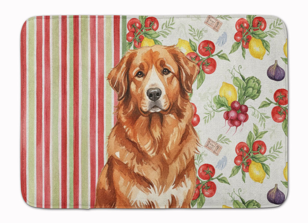 Reddish Brown Great Pyrenees Vegetables Memory Foam Kitchen Mat Machine Washable Anti-Fatigue Cushion Comfort Bath or Kitchen Rug
