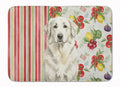 White Great Pyrenees Vegetables Memory Foam Kitchen Mat Machine Washable Anti-Fatigue Cushion Comfort Bath or Kitchen Rug