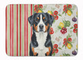 Greater Swiss Mountain Dog Vegetables Memory Foam Kitchen Mat Machine Washable Anti-Fatigue Cushion Comfort Bath or Kitchen Rug