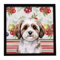 Parti-color Havanese Vegetables Framed Metal Print Bathroom, Kitchen, Office, Home Decor Wall Art Ready to Hang, Square, 8X8