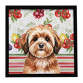 Sable Havanese Vegetables Framed Metal Print Bathroom, Kitchen, Office, Home Decor Wall Art Ready to Hang, Square, 8X8