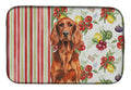 Irish Setter Vegetables Dish Drying Mat Absorbent Dish Drying Mat Pad for Kitchen Counter Dish Drainer Mat for Countertop, 14 x 21", Multicolor
