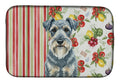 Kerry Blue Terrier Vegetables Dish Drying Mat Absorbent Dish Drying Mat Pad for Kitchen Counter Dish Drainer Mat for Countertop, 14 x 21", Multicolor