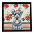 Kerry Blue Terrier Vegetables Framed Metal Print Bathroom, Kitchen, Office, Home Decor Wall Art Ready to Hang, Square, 8X8