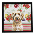 Labradoodle Vegetables Framed Metal Print Bathroom, Kitchen, Office, Home Decor Wall Art Ready to Hang, Square, 8X8