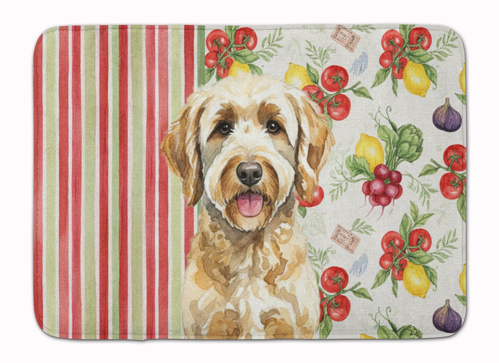 Labradoodle Vegetables Memory Foam Kitchen Mat Machine Washable Anti-Fatigue Cushion Comfort Bath or Kitchen Rug