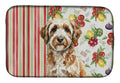 Lagotto Romagnolo Vegetables Dish Drying Mat Absorbent Dish Drying Mat Pad for Kitchen Counter Dish Drainer Mat for Countertop, 14 x 21", Multicolor