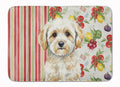 Maltipoo Vegetables Memory Foam Kitchen Mat Machine Washable Anti-Fatigue Cushion Comfort Bath or Kitchen Rug