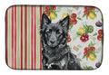 Mudi Vegetables Dish Drying Mat Absorbent Dish Drying Mat Pad for Kitchen Counter Dish Drainer Mat for Countertop, 14 x 21", Multicolor
