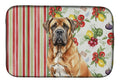 Neapolitan Mastiff Vegetables Dish Drying Mat Absorbent Dish Drying Mat Pad for Kitchen Counter Dish Drainer Mat for Countertop, 14 x 21", Multicolor