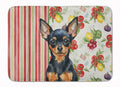 Black and Tan Russian Toy Vegetables Memory Foam Kitchen Mat Machine Washable Anti-Fatigue Cushion Comfort Bath or Kitchen Rug