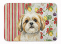 Gold and White Shih Tzu Vegetables Memory Foam Kitchen Mat Machine Washable Anti-Fatigue Cushion Comfort Bath or Kitchen Rug