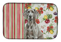 Weimaraner Vegetables Dish Drying Mat Absorbent Dish Drying Mat Pad for Kitchen Counter Dish Drainer Mat for Countertop, 14 x 21", Multicolor