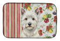 Westie Vegetables Dish Drying Mat Absorbent Dish Drying Mat Pad for Kitchen Counter Dish Drainer Mat for Countertop, 14 x 21", Multicolor