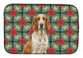 Bracco Italiano Christmas PoinsettIas Dish Drying Mat Absorbent Dish Drying Mat Pad for Kitchen Counter Dish Drainer Mat for Countertop, 14 x 21", Multicolor
