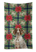 German Shorthaired Pointer Christmas PoinsettIas Kitchen Towel Velour Plush Front and Cotton Loop Back Machine Washable