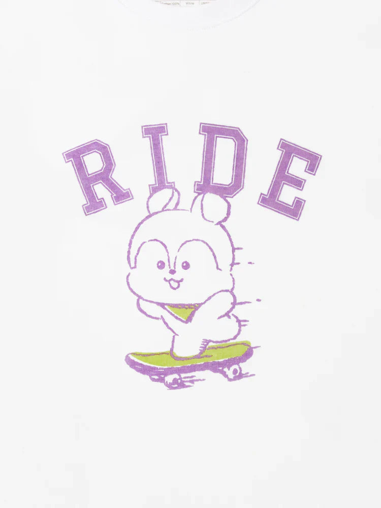 BT21 - Basic Short Sleeve Tshirt White (Mang)