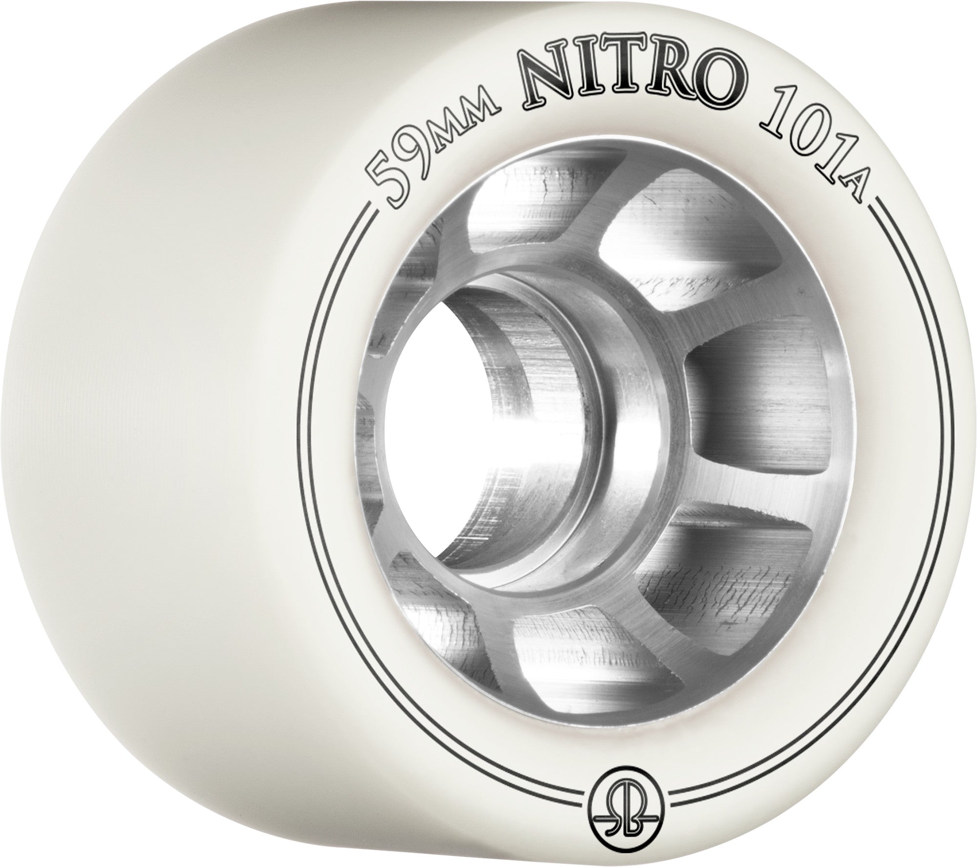Rollerbones Nitro Wheel 59mm 101a - White (Set of 8)