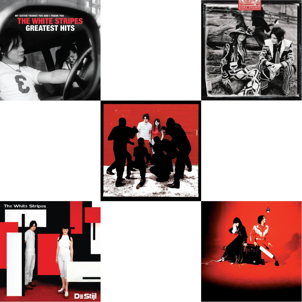 White Stripes - Elephant (2LP) & Icky Thump (2LP) & De Stijl & White Blood Cells (Reissue) & White Stripes Greatest Hits (2LP)