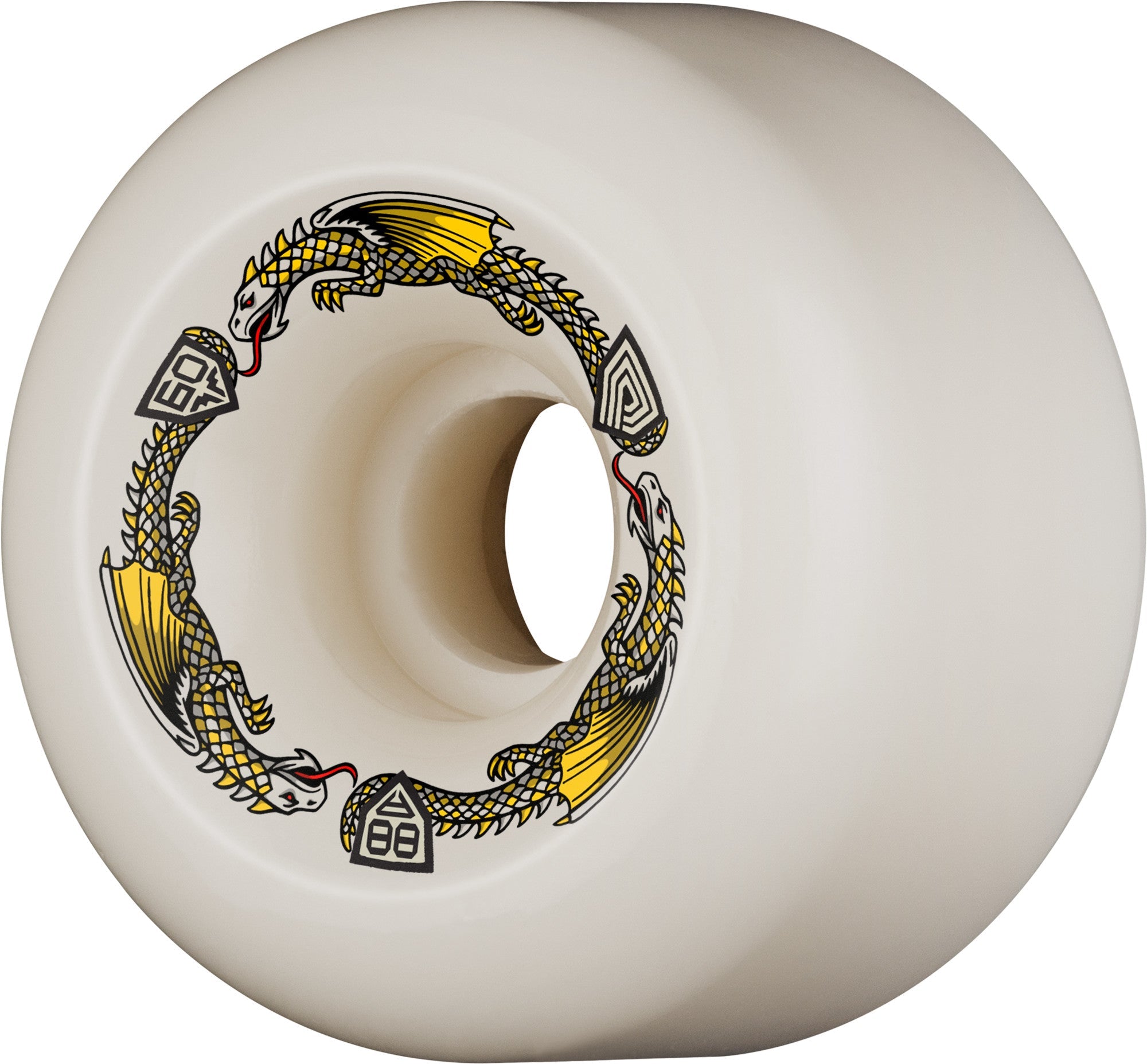 Powell Peralta Dragon Formula Wheels 60x40mm 88A - White (Set of 4)