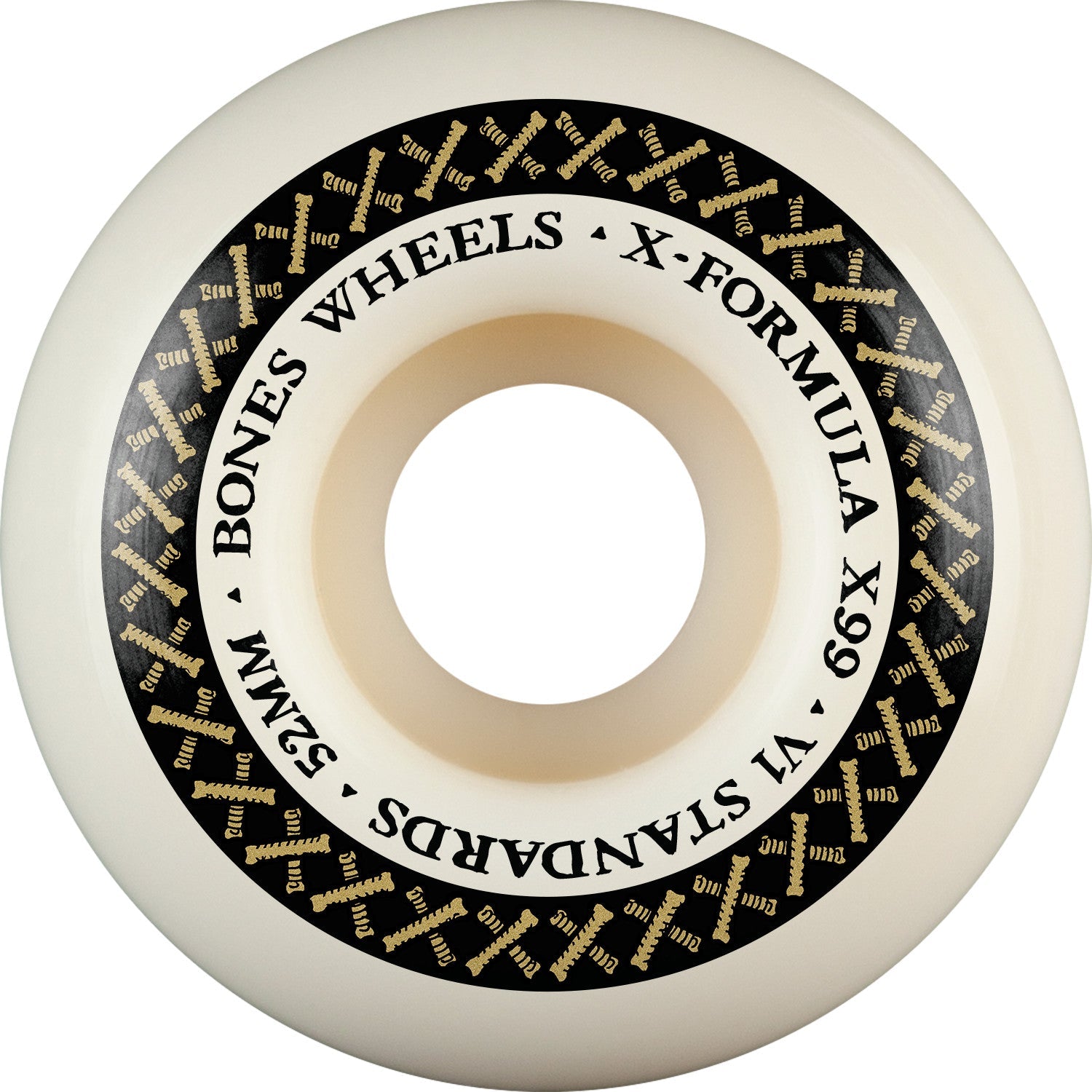 Bones X-Formula V1 Standards 52mm 99a Wheels - White (Set of 4)