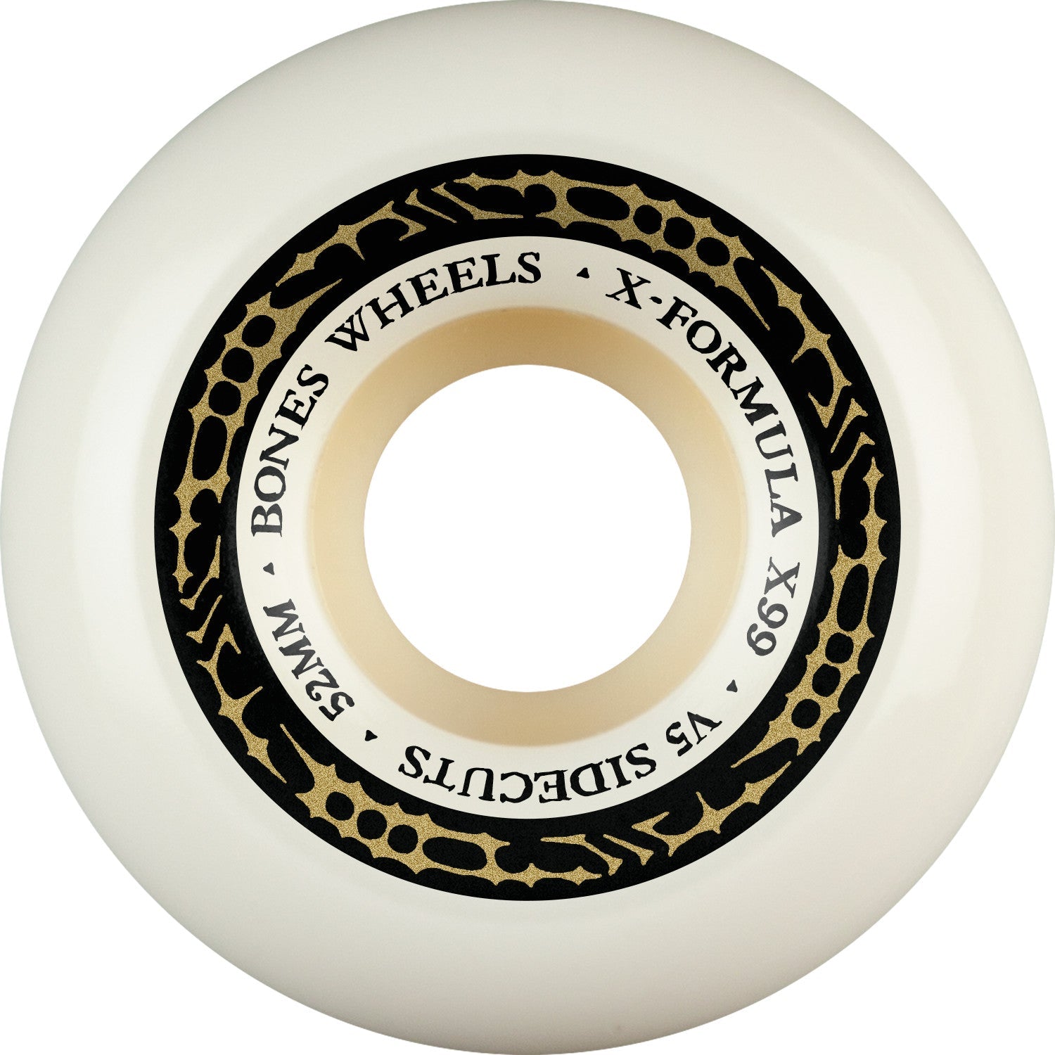 Bones X-Formula V5 Sidecuts 52mm 99a Wheels - White (Set of 4)