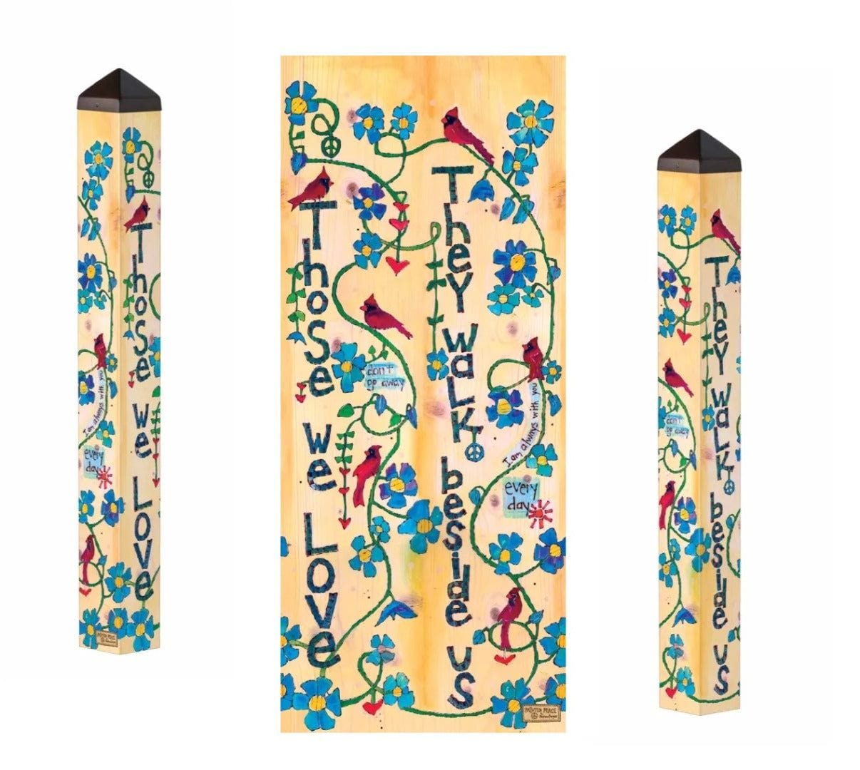 Walk Beside Us Art Pole 40 Inches Tall Painted Peace Burgess
