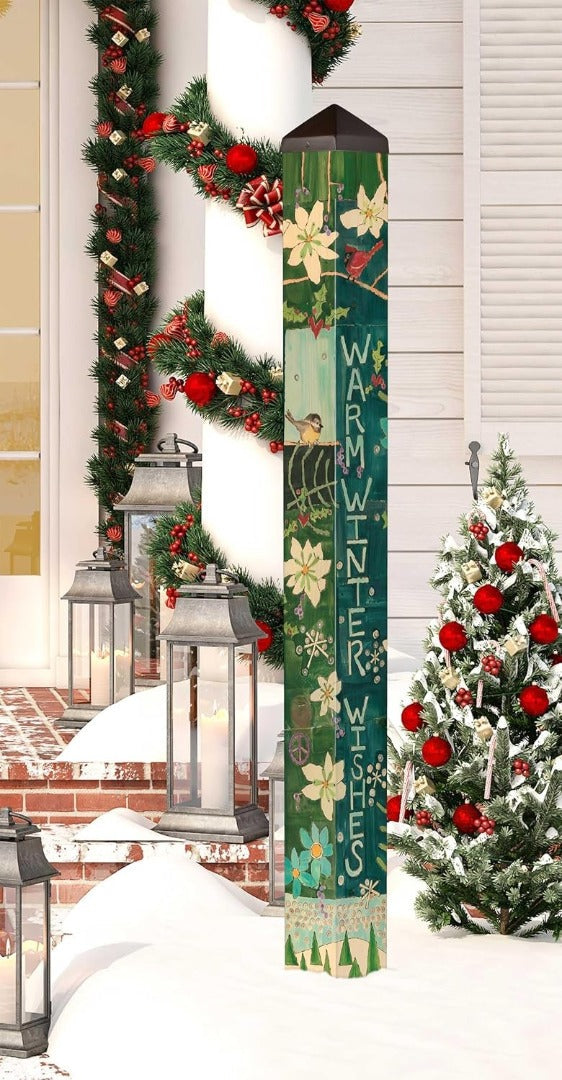 Warm Winter Wishes Art Pole 60 Inches