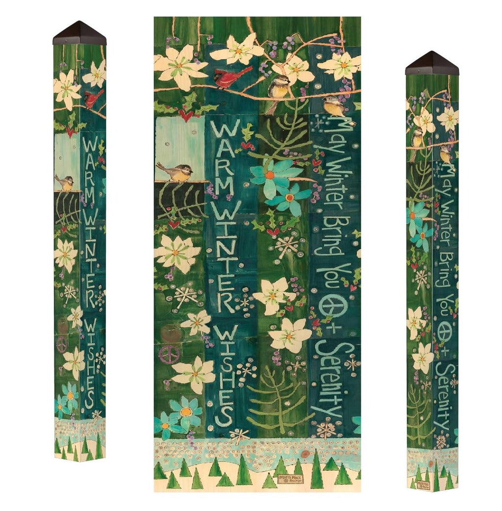 Warm Winter Wishes Art Pole 60 Inches