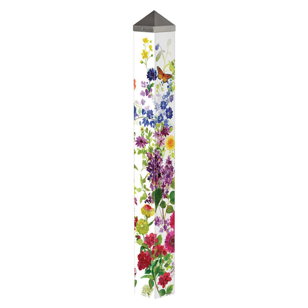 Watercolor Flowers Art Pole 40 Inches