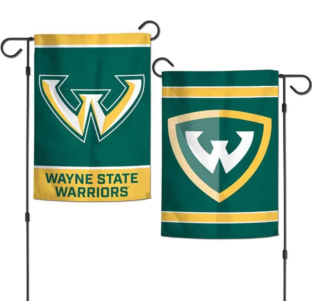 Wayne State Warriors Garden Flag 2 Sided