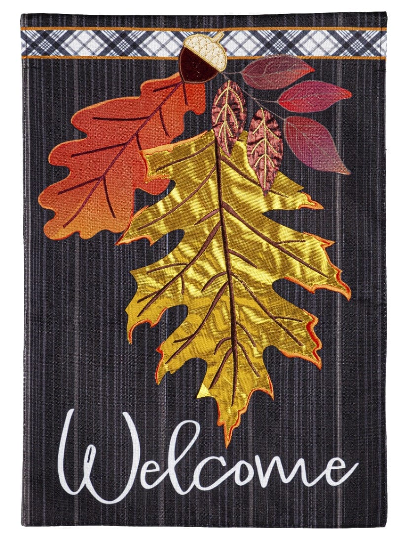 Welcome Autumn Leaves Fall Garden Flag 2 Sided
