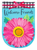 Welcome Friends Daisy Garden Flag 2 Sided