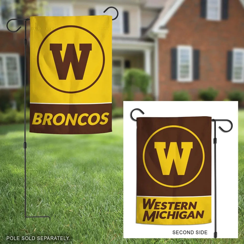 Western Michigan Broncos 2 Sided Garden Flag
