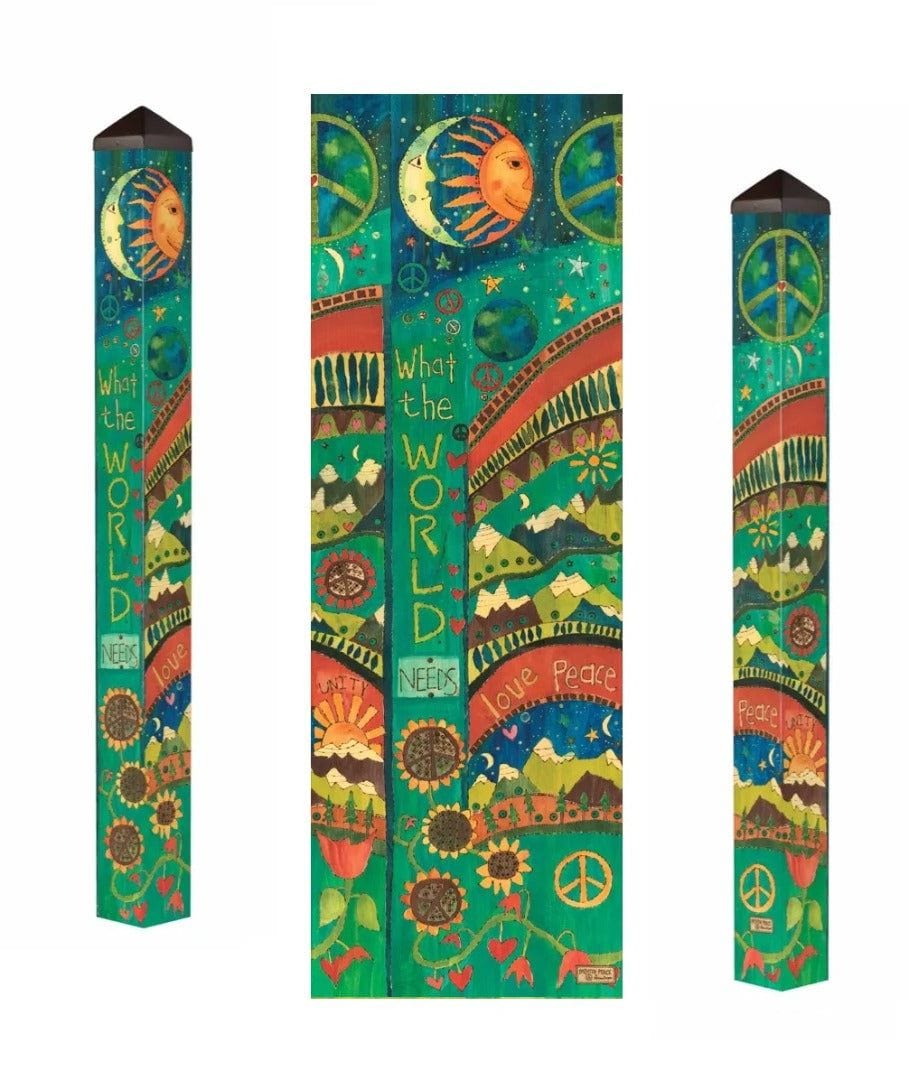 What The World Needs Art Pole 5 Feet Tall Burgess