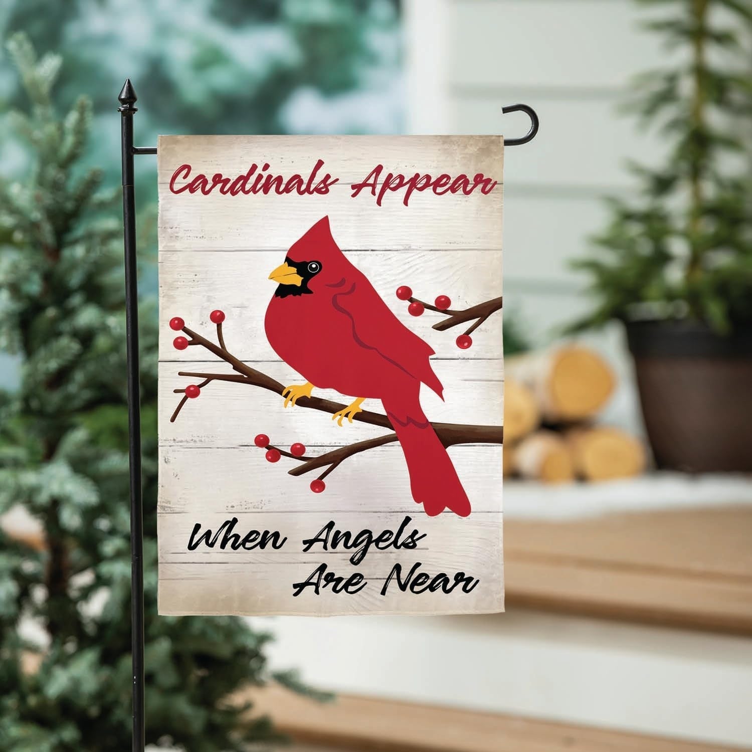 When Angels Are Near 2 Sided Garden Flag