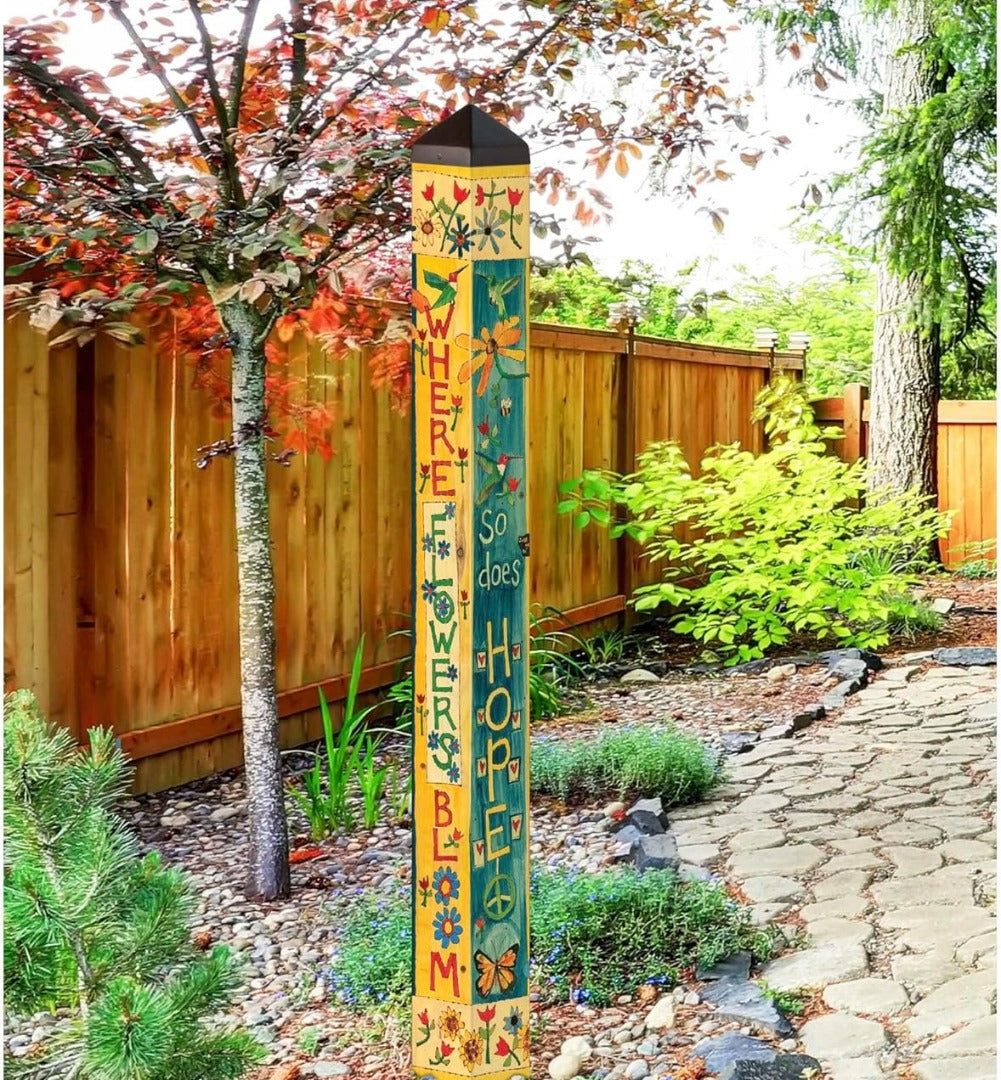 Where Flowers Bloom Art Pole 60 Inches