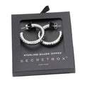 Secret Box Sterling Silver Dipped Textured Metal Earrings