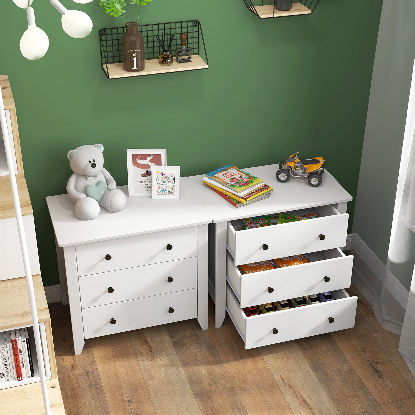 3 Drawer Dresser Chest of Drawers Bedside Table