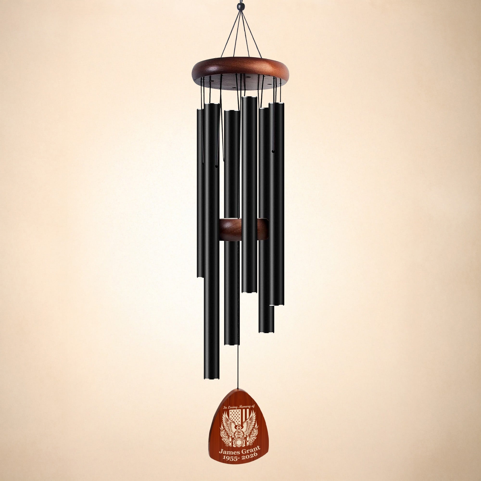 Personalized Memorial Wind Chimes with Custom Name – Sympathy Gift in Loving Memory