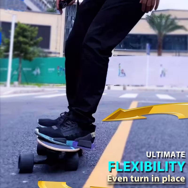Windseeker 350W Electric Skateboard with EBS Brakes, Dual-Power & AC