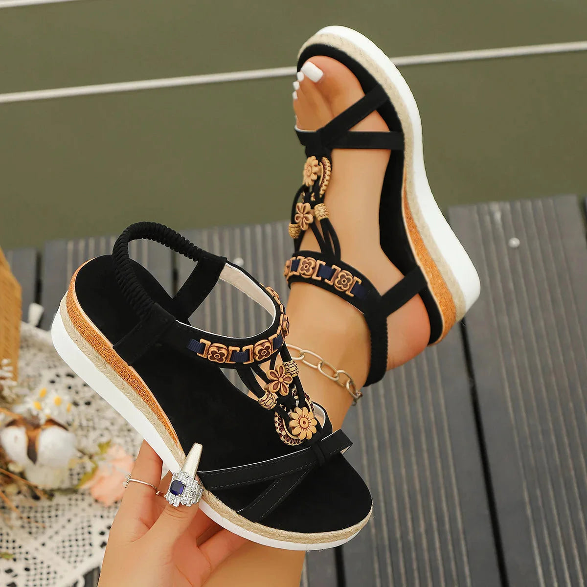 Women Wedge Sandals.