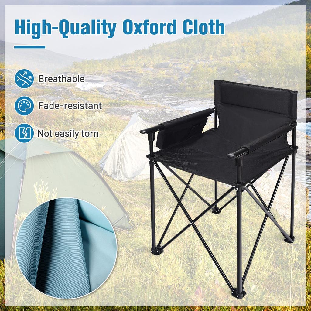 Portable 38 Inch Oversized High Camping Fishing Folding Chair