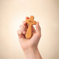 Personalized Olive Wood Cross with Engraved Name