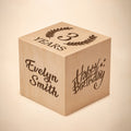 Personalized Name Wooden Blocks for Birthday, Baby Announcement Box