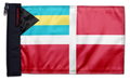 Bahamas Courtesy 12"x18" Forever Wave Flag for Jeep Wrangler LJ 2003-2006
