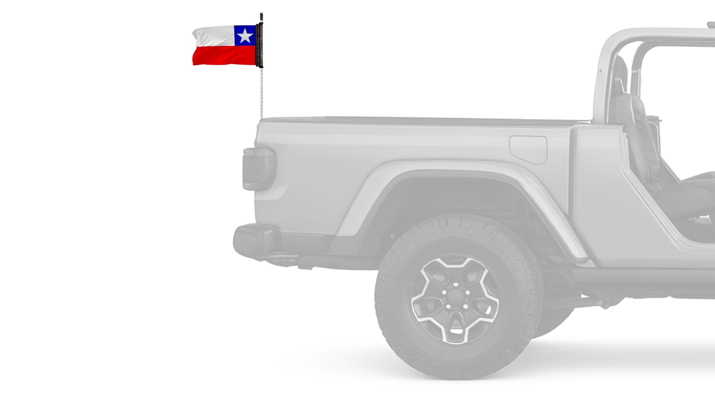 Chile 12"x18" Forever Wave Flag for Jeep Wrangler JK 2-Door 2007-2018