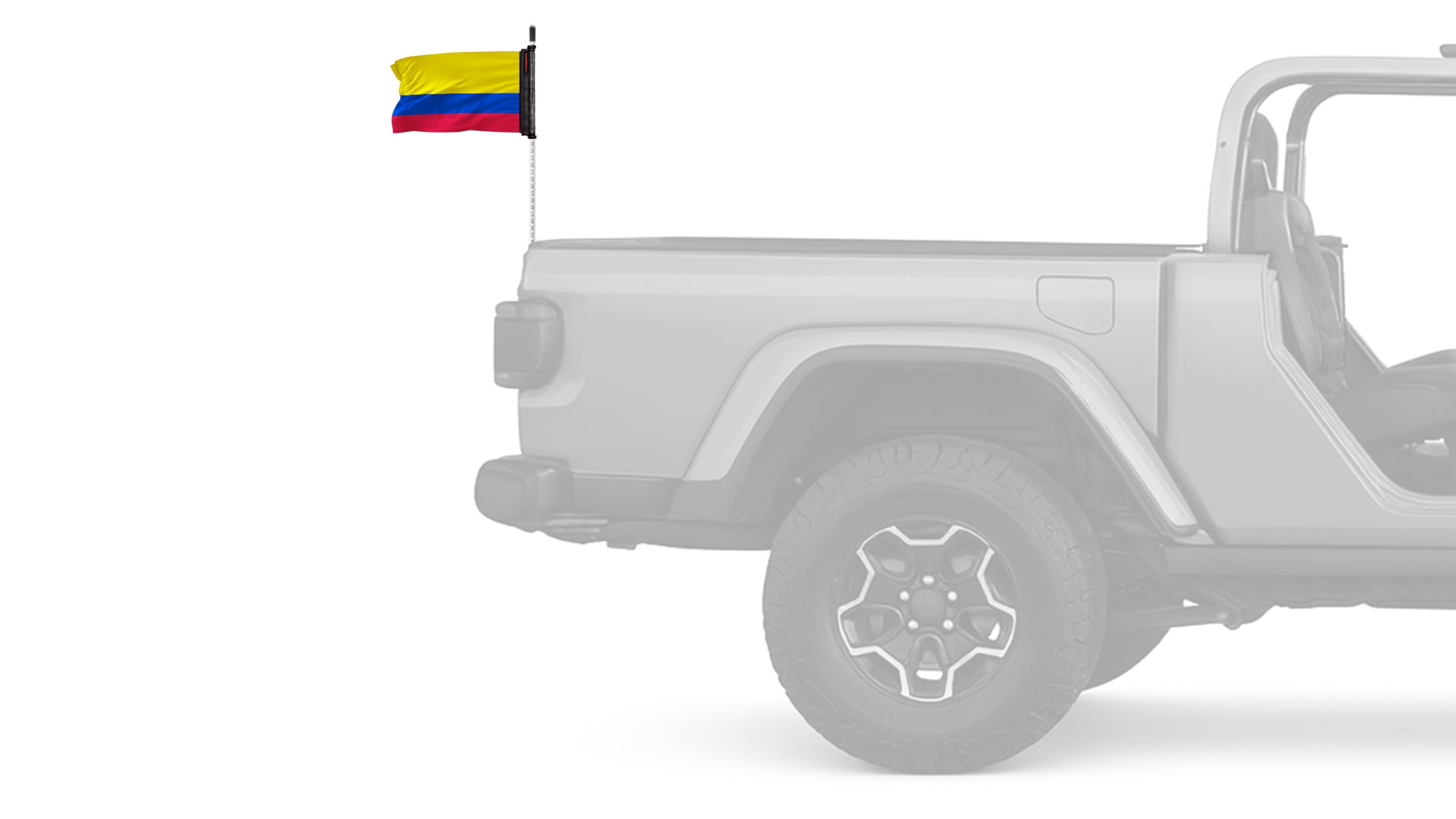 Colombia 12"x18" Forever Wave Flag for Jeep Wrangler TJ 1996-2006